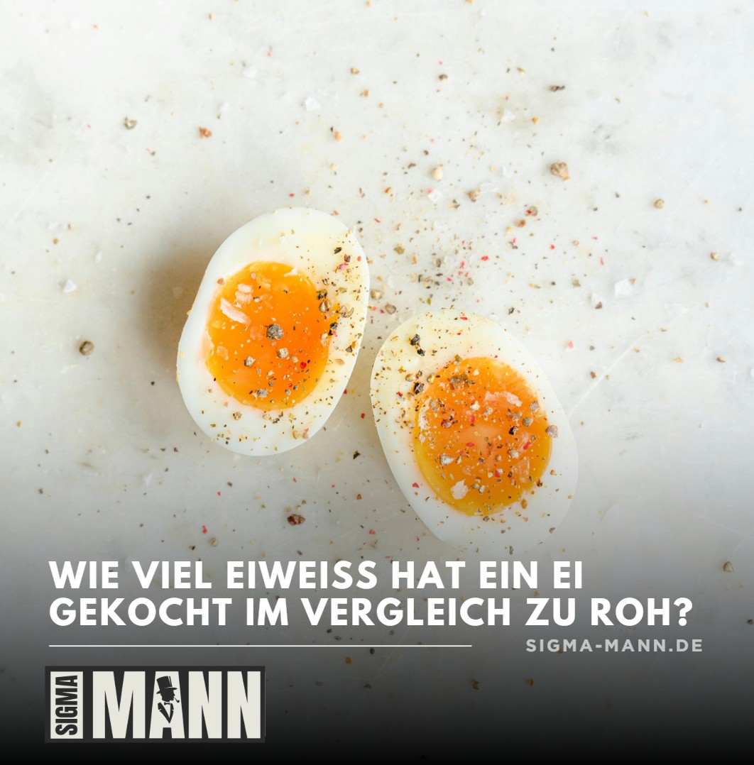 Wie viel Eiweiß hat ein Ei gekocht im Vergleich zu roh