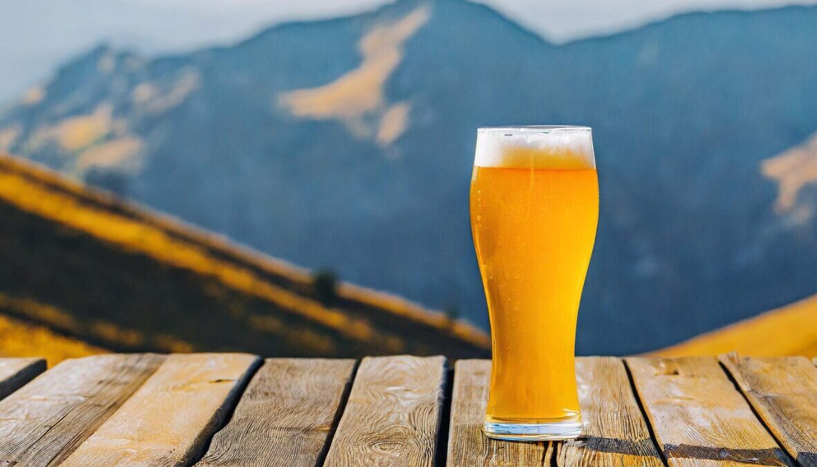 Bier beim Wandern