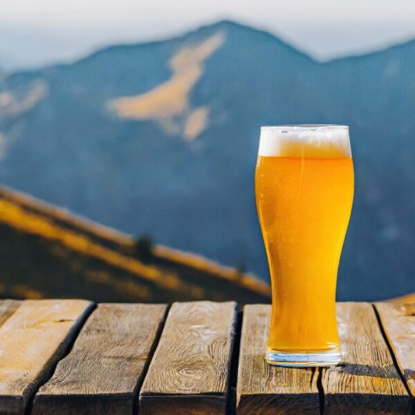 Bier beim Wandern