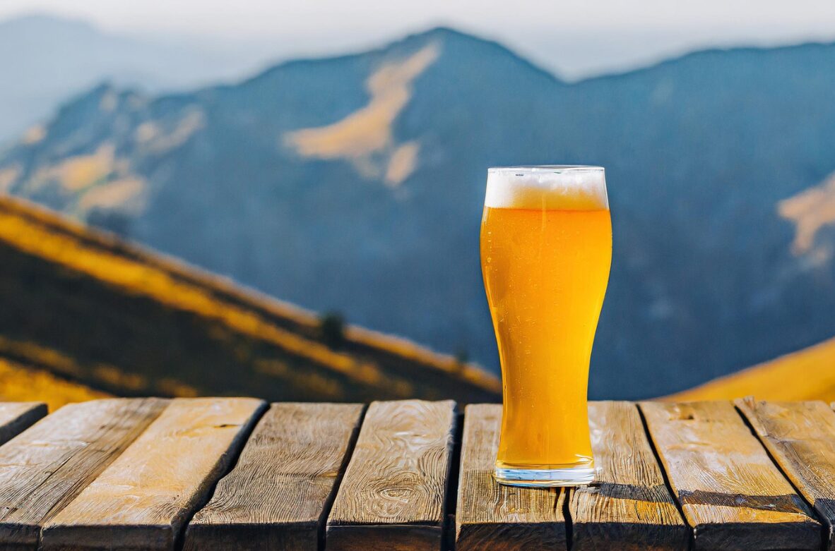 Bier beim Wandern