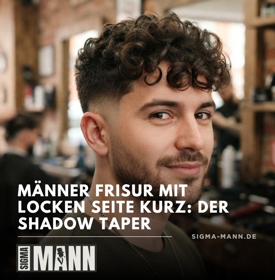 Männer Frisur mit Locken Seite kurz Der Shadow Taper
