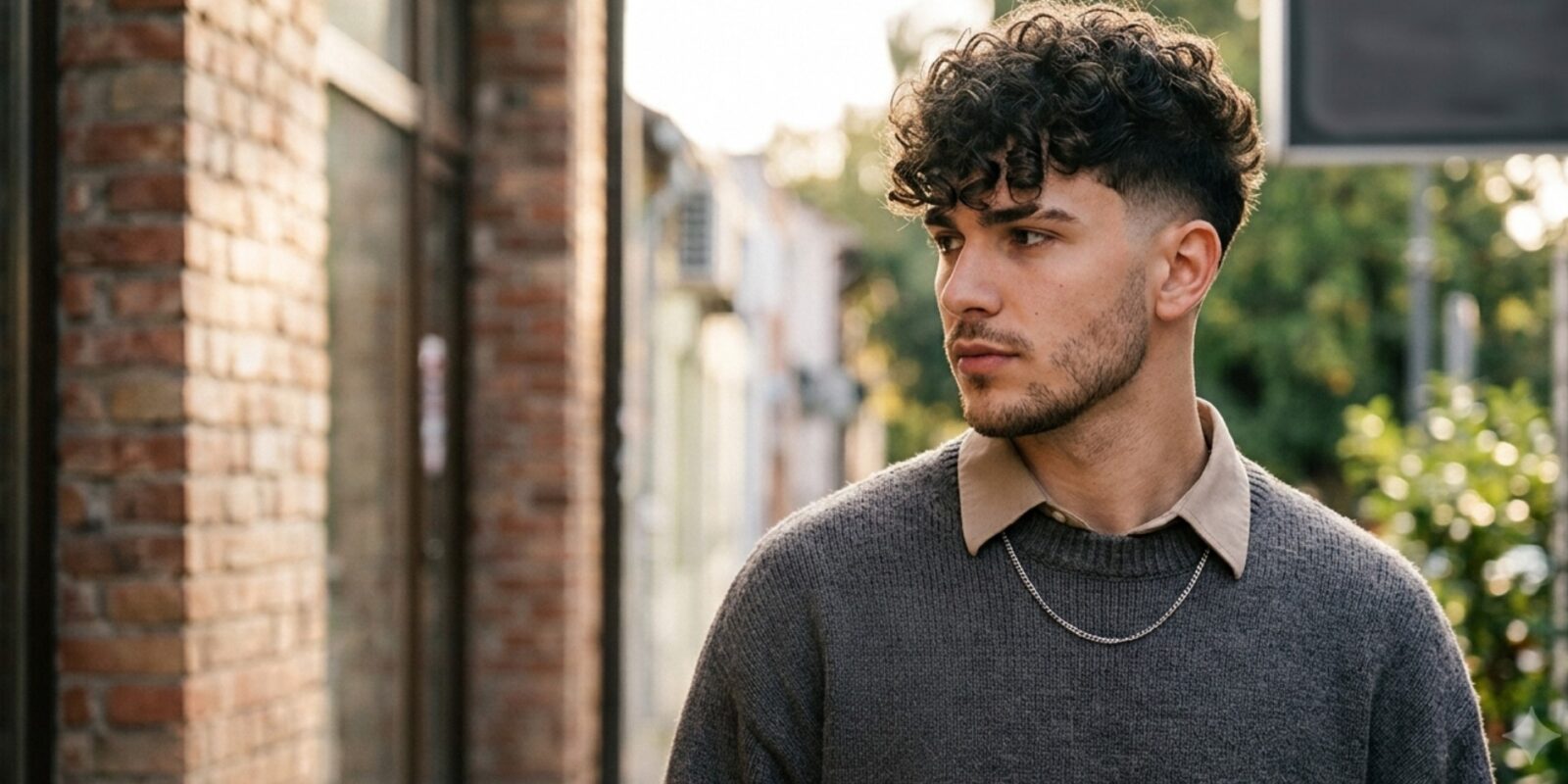 Männer Frisur mit Locken Seite kurz der Shadow Taper als neuer Trend
