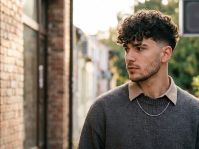 Männer Frisur mit Locken Seite kurz der Shadow Taper als neuer Trend